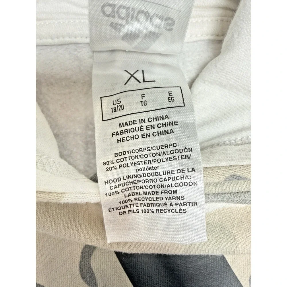 Adidas Boys Outfit Hoodie & Sweatpants Camo 10/12  Large Tan White Big Logo
